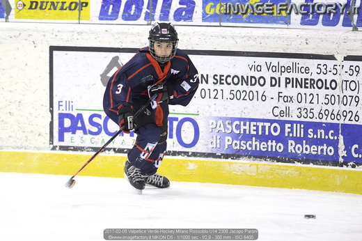 2017-02-05 Valpellice Verde-Hockey Milano Rossoblu U14 2308 Jacopo Paroni